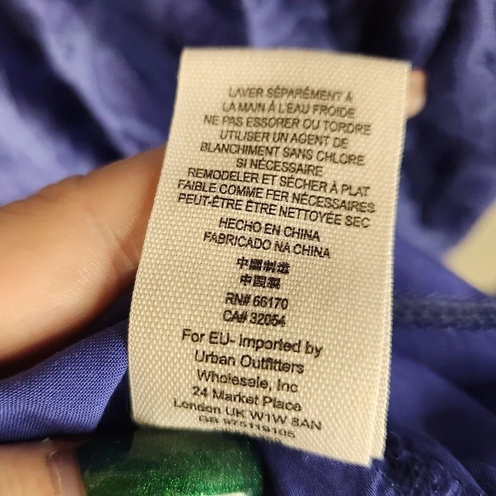 Free People Mineral Purple Blue Skies Lace Babydoll Dress Size Medium